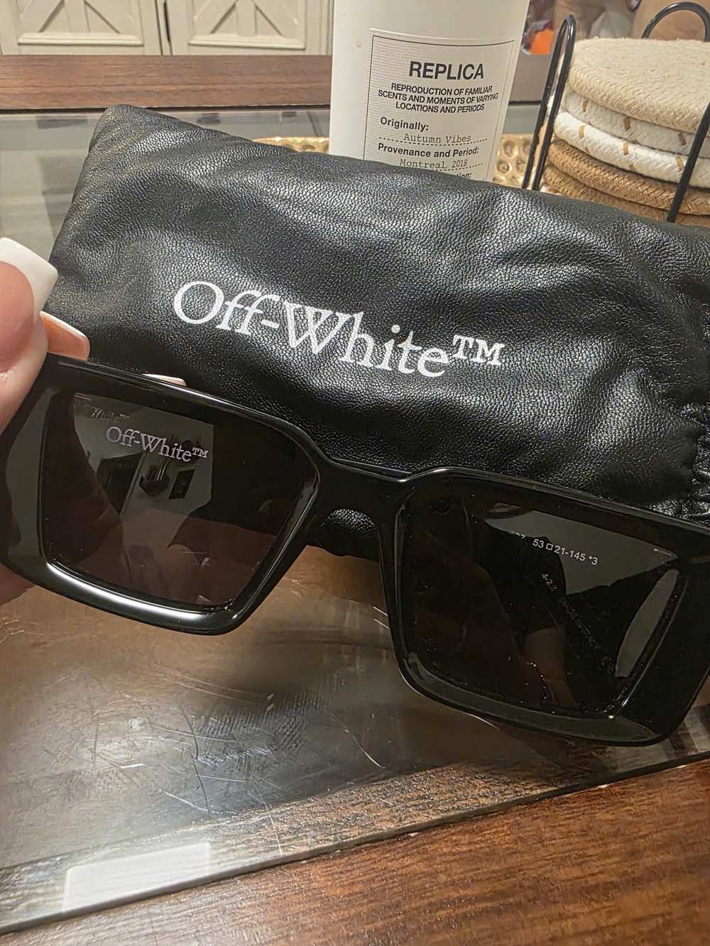 Off-White™ Black Rectangular Sunglasses